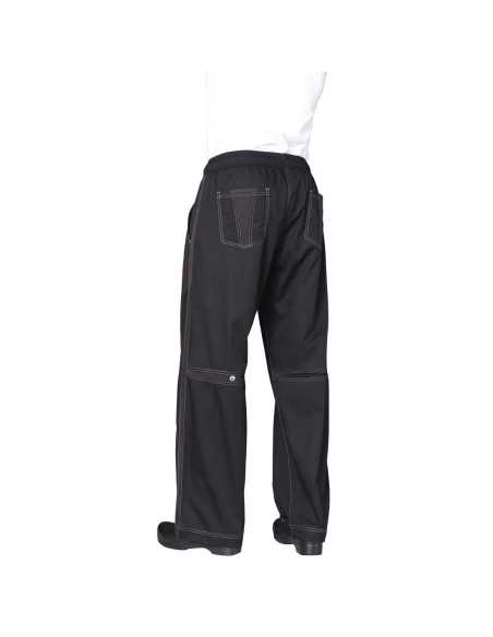 Pantalon de cuisine mixte Baggy Chef Works noir L