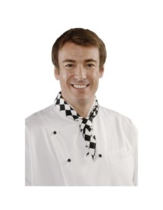 Tour de cou Whites grands carreaux noirs et blancs 2