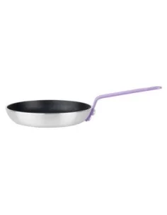 Poêle aluminium antiadhésive Teflon Platinum Plus Hygiplas avec manche violet 200mm 2