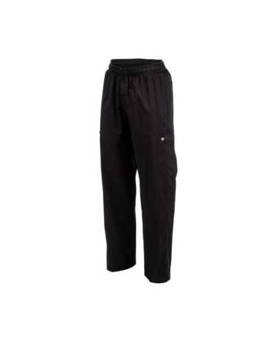 Pantalon de cuisine mixte Chef Works Slim Fit Cargo noir L