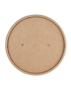 Couvercles en papier pour pots à soupe Fiesta Compostable 118mm FB166 et FB168 (Lot de 500) 2