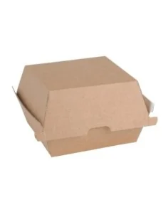 Petites boîtes hamburger compostables kraft Fiesta Compostable 105mm (lot de 200)