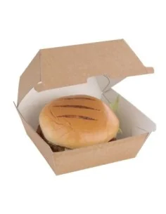 Petites boîtes hamburger compostables kraft Fiesta Compostable 105mm (lot de 200) 2