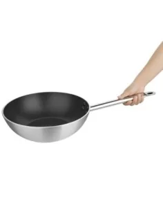 Wok aluminium antiadhesif induction Vogue Teflon Platinum Plus 300mm 2