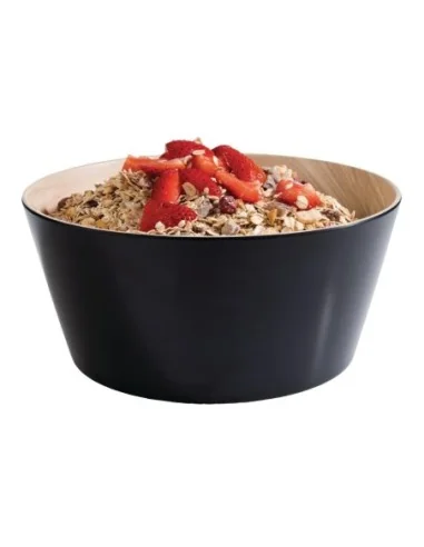 Bol noir et bois APS Frida 150(Ø)mm 450ml