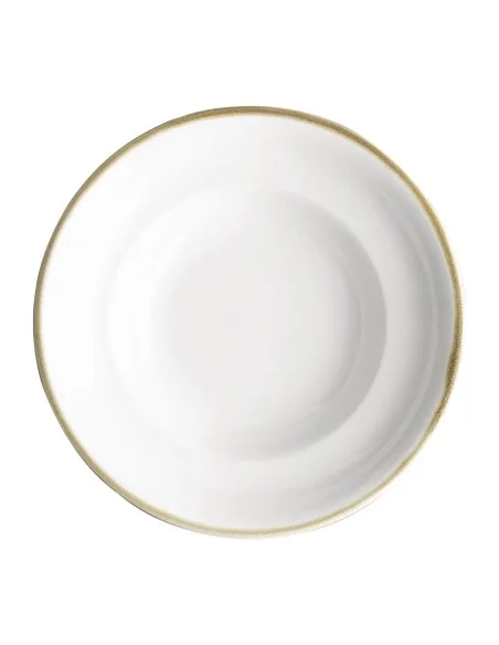 Assiettes à pâtes Olympia Kiln couleur craie 250mm (lot de 4)