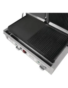 Gril de contact double Buffalo lisse à gauche/rainuré à droite 2