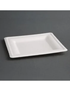 Assiettes carrées compostables en bagasse Fiesta Compostable 159mm (lot de 50) 2