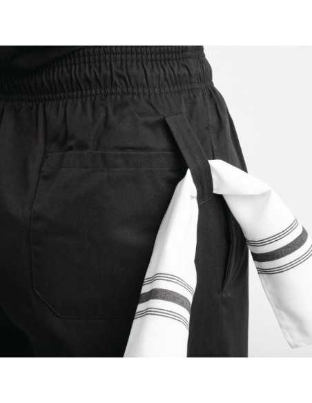 Pantalon de cuisine mixte traité au Teflon Easyfit noir L
