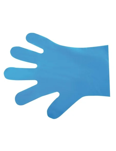 Gants de préparation alimentaire compostables Vegware bleus taille M (lot de 2400)