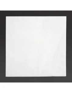 Serviettes cocktail 2 plis pliage 1/4 Fiesta Recyclable 240mm blanches (lot de 4000)