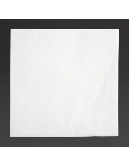Serviettes cocktail 2 plis pliage 1/4 Fiesta Recyclable 240mm blanches (lot de 4000)