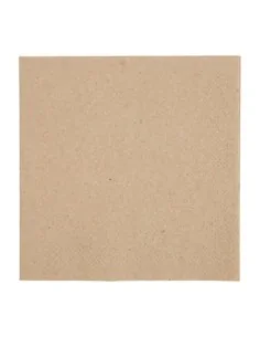 Serviettes cocktail recyclées 2 plis pliage 1/4 Fiesta Recyclable 240mm kraft (lot de 4000)