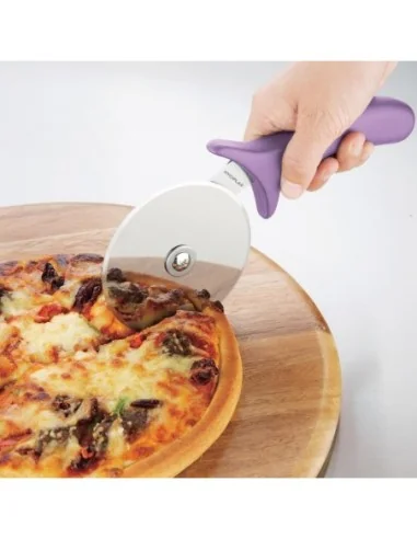 Roulette à pizza code couleur violet allergènes Hygiplas 102mm