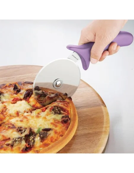 Roulette à pizza code couleur violet allergènes Hygiplas 102mm