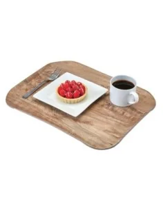 Plateau polyester Century aspect naturel bois Cambro olivier clair 360 x 460mm 2