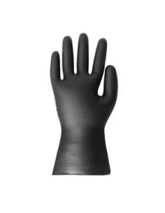 Gants vinyle non poudrés Hygiplas noirs XL (lot de 100) 2