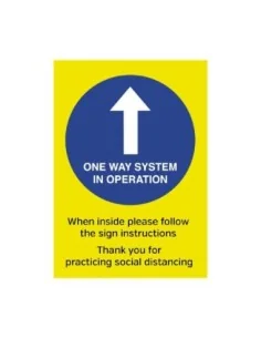 Poster A4 autocollant Sens de circulation