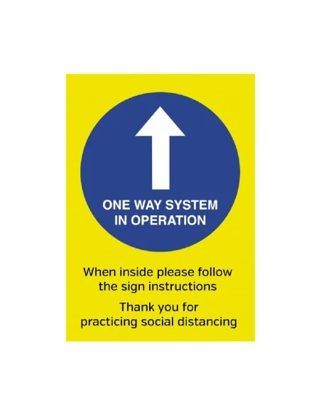 Poster A4 autocollant Sens de circulation