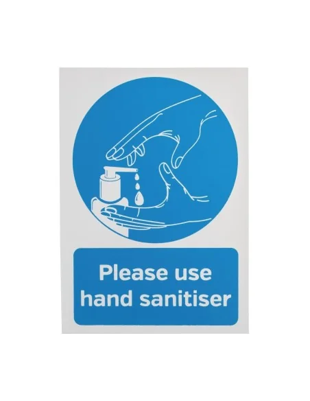 Autocollant Veuillez vous désinfecter les mains format A5