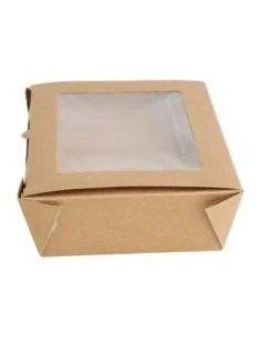 Boîtes salade avec fenêtre PET Fiesta Recyclable 1200ml (lot de 150) 2