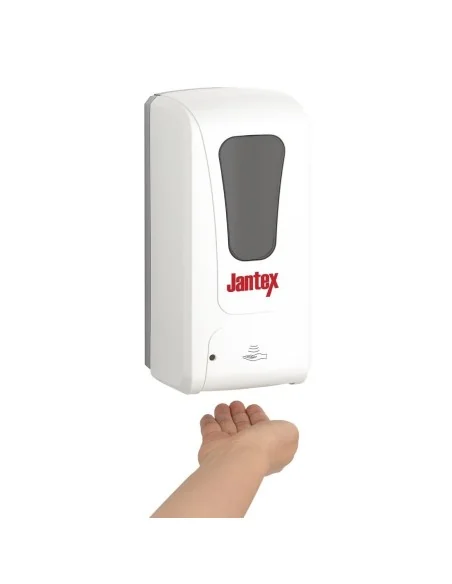 Distributeur automatique spray de savon et désinfectant pour les mains Jantex 1L