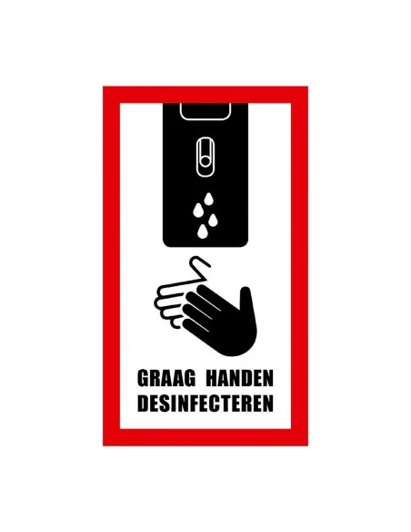 Support de désinfection des mains commande au coude