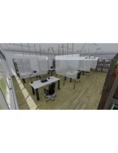 Mur de séparation recyclable 200x150cm PVC transparent 2