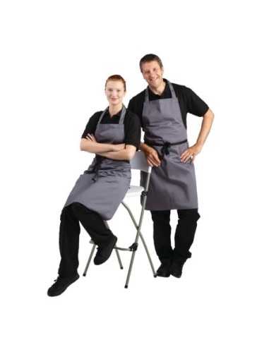 Tablier bavette Whites polyester-coton anthracite