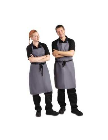 Tablier bavette Whites polyester-coton anthracite