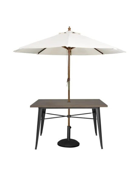 Table d'extérieur Bolero 120x76x75cm bois noir