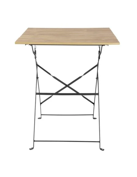 Table de terrasse carrée Bolero Perth effet bois