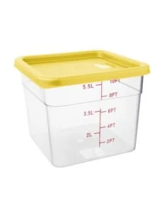 Couvercle moyen carré pour boîte alimentaire Hygiplas jaune 2