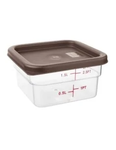 Petit couvercle carré pour boîte alimentaire Hygiplas marron 2