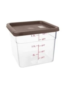 Couvercle moyen carré pour boîte alimentaire Hygiplas marron 2