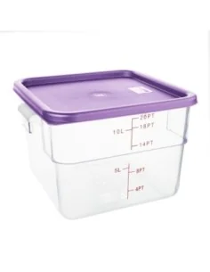 Grand couvercle carré pour boîte alimentaire Hygiplas violet 2