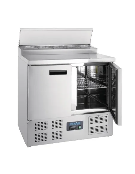 Comptoir de préparation réfrigéré pizzas salades 254L Polar Série G
