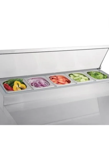 Comptoir de préparation réfrigéré pizzas salades 254L Polar Série G