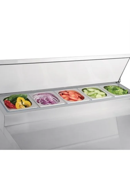 Comptoir de préparation réfrigéré pizzas salades 254L Polar Série G