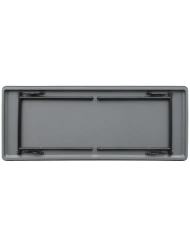 Table rectangulaire pliante grise en ABS Bolero 1520mm