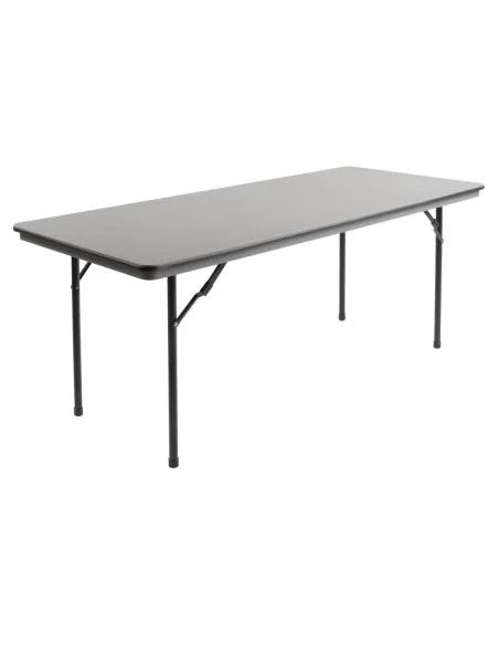 Table rectangulaire pliante grise en ABS Bolero 1830mm