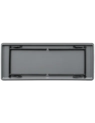 Table rectangulaire pliante grise en ABS Bolero 1830mm