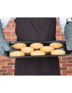 Plaque à pâtisserie antiadhésive en acier carbone Vogue 390 x 261mm 2