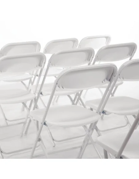 Chaises pliantes Bolero blanches (Lot de 10)