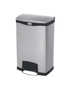 Poubelle à pédale frontale inox Rubbermaid Slim Jim 50L 2