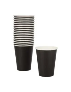 Gobelets boissons chaudes paroi simple Fiesta Recyclable noirs 340ml (lot de 1000) 2