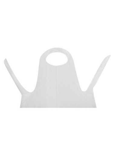 Tabliers jetables en polyéthylène blancs 14,5 microns (Lot de 100)