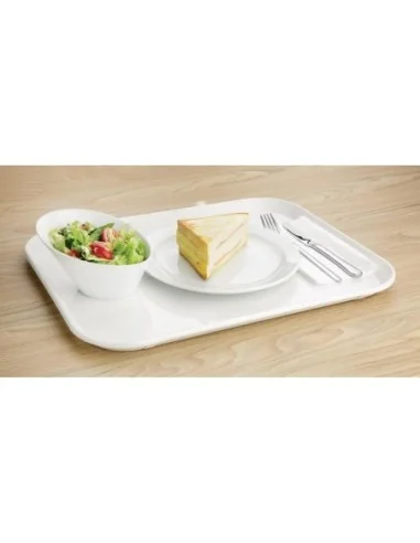 Plateau self-service en fibre de verre Olympia Kristallon gris clair 355 x 460mm