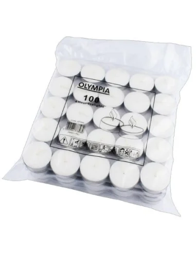 Bougies chauffe-plat 4 heures Olympia (Lot de 100)