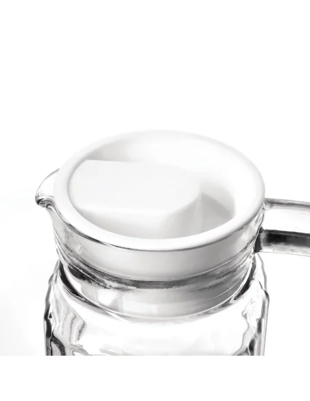 Pichet rainuré en verre Olympia (Lot de 6)